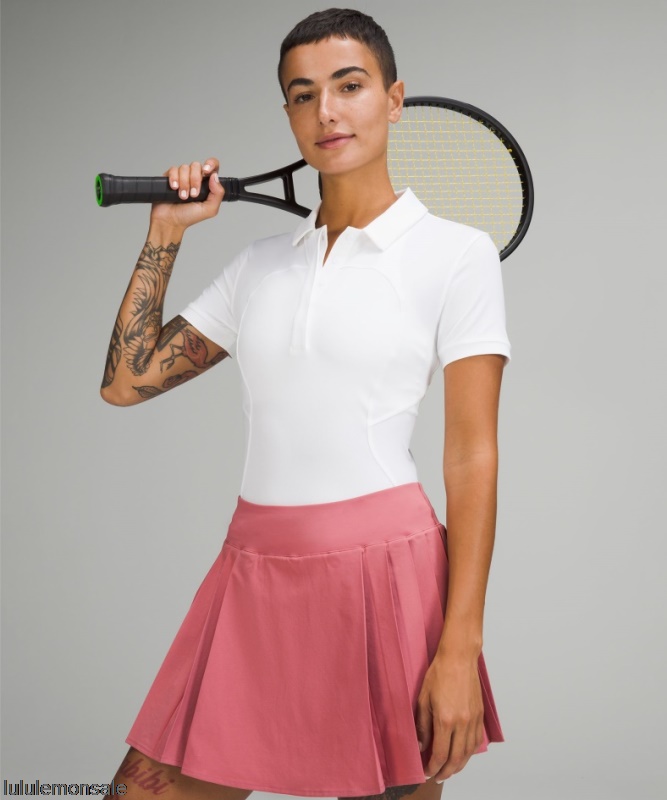 Lululemon Damen DELULU399 | Hoch Sitzender Tennisrock Mit Seitenfalten Brier Rose